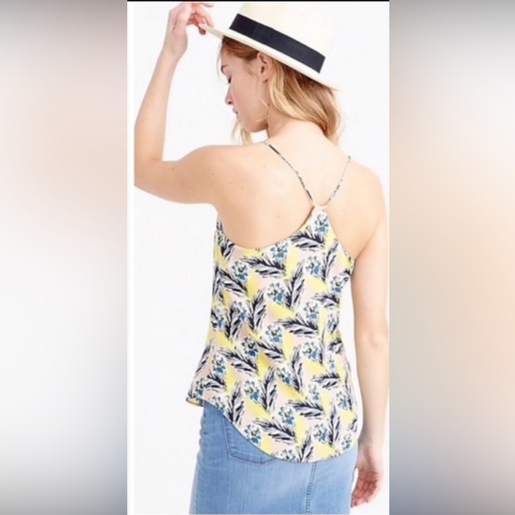 J Crew Carrie Cami Spring Meadow Silk Top - Picture 2 of 5